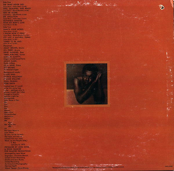 Release: Leon Ware-Vinyl-US-1972-UAS-5582-728892