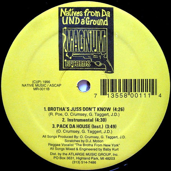 Master Release: Whatcha' Gonna Do For Me? by Natives From Da Undaground