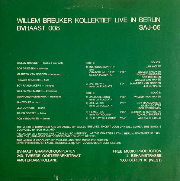 Master Release: Live In Berlin by Willem Breuker Kollektief