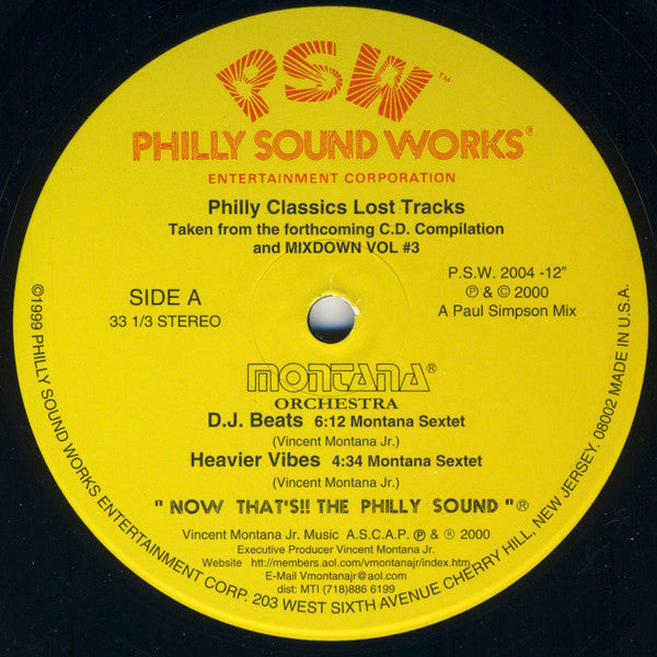 Master Release: Philly Classics Lost Tracks by Montana Orchestra