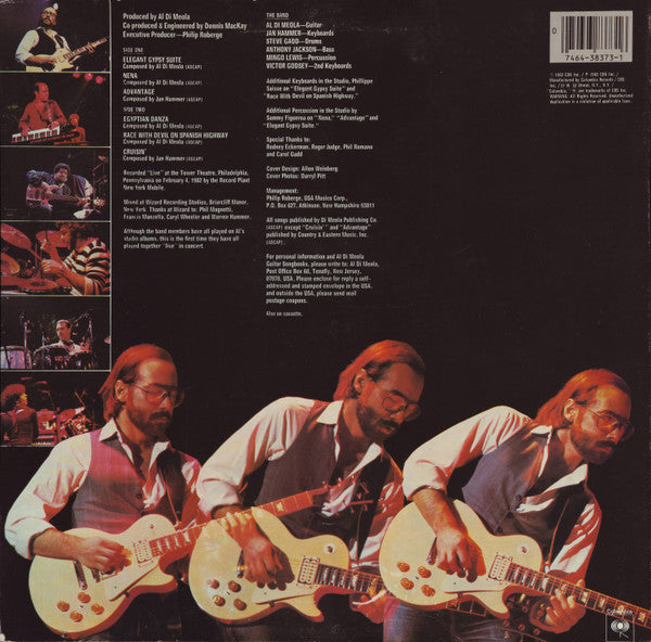 Release: Tour De Force - "Live"-Vinyl-US-1982-FC 38373-622079