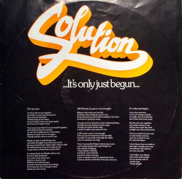 ...It's Only Just Begun...