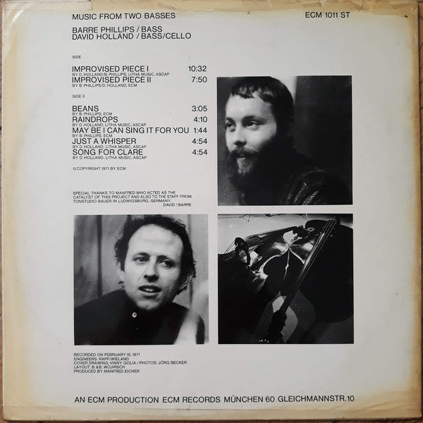 Master Release: Music From Two Basses by Dave Holland