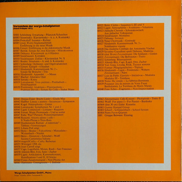 Master Release: Heterophonie (1959/1961) by Mauricio Kagel