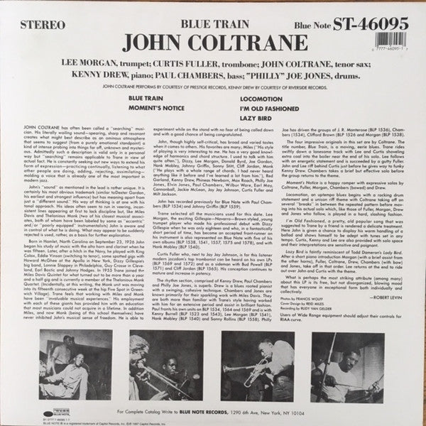 Release: Blue Train-Vinyl-UK-1997-ST-46095, 0777 7 46095 1 7-592898