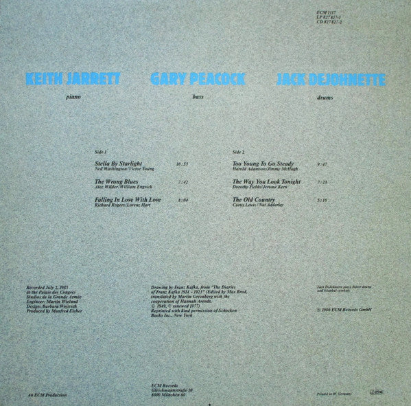 Release: Standards Live-Vinyl-Germany-1986-ECM 1317, 827 827-1-371526
