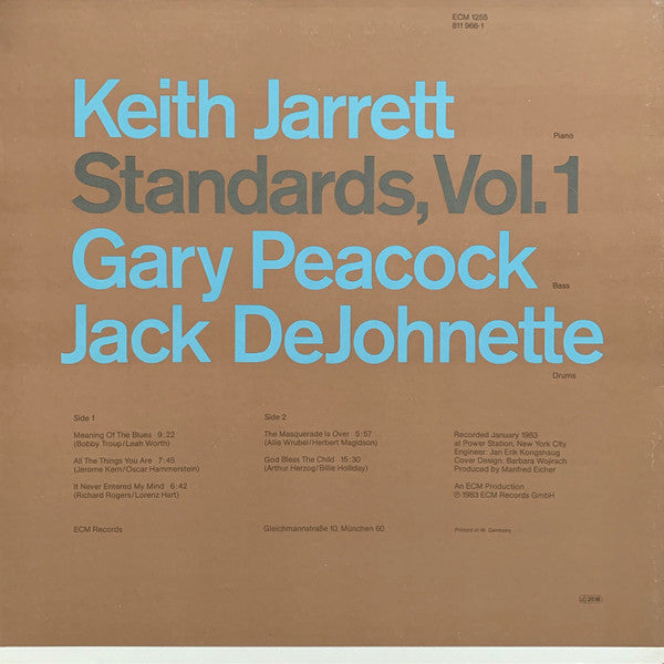 Release: Standards, Vol. 1-Vinyl-Germany-1983-ECM 1255, 811 966-1-371529