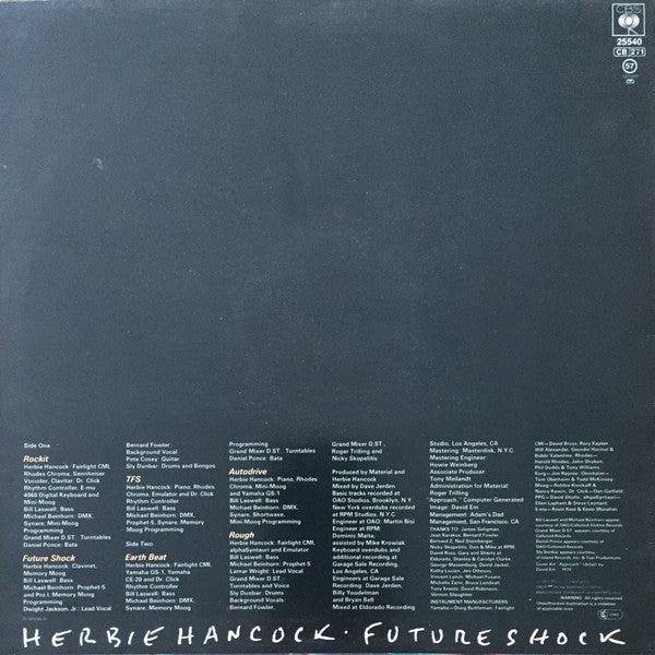 Release: Future Shock-Vinyl-Europe-1983-CBS 25540, 25540-135692