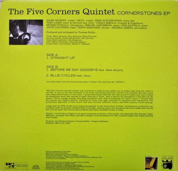 Master Release: Cornerstones EP by The Five Corners Quintet