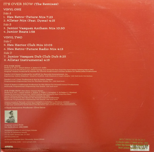 Release: It's Over Now (The Remixes)-Vinyl-US-1999-07822-13656-1-112378