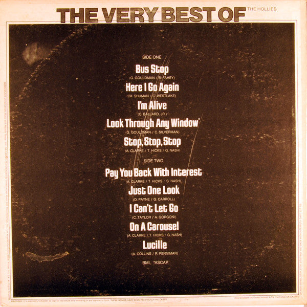 Master Release: The Very Best Of The Hollies by The Hollies