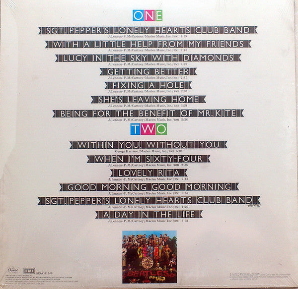 Release: Sgt. Pepper's Lonely Hearts Club Band-Vinyl-US-1978-SEAX-11840-579898