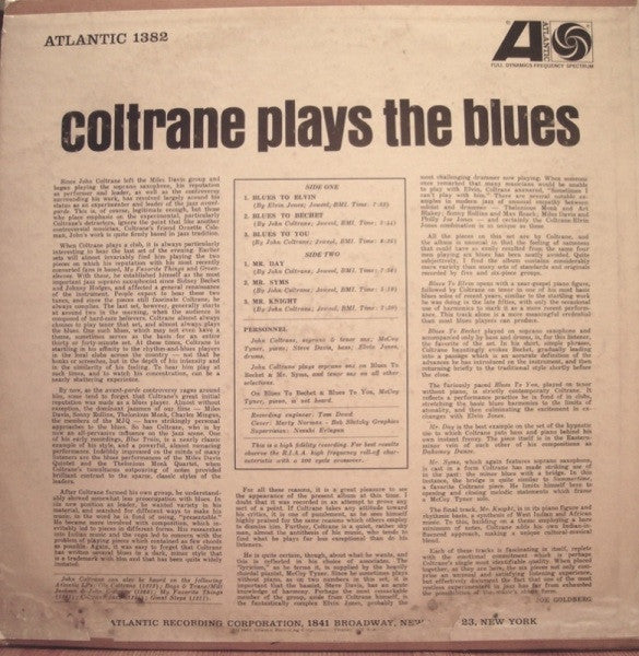 Release: Coltrane Plays The Blues-Vinyl-US-1962-1382-420091
