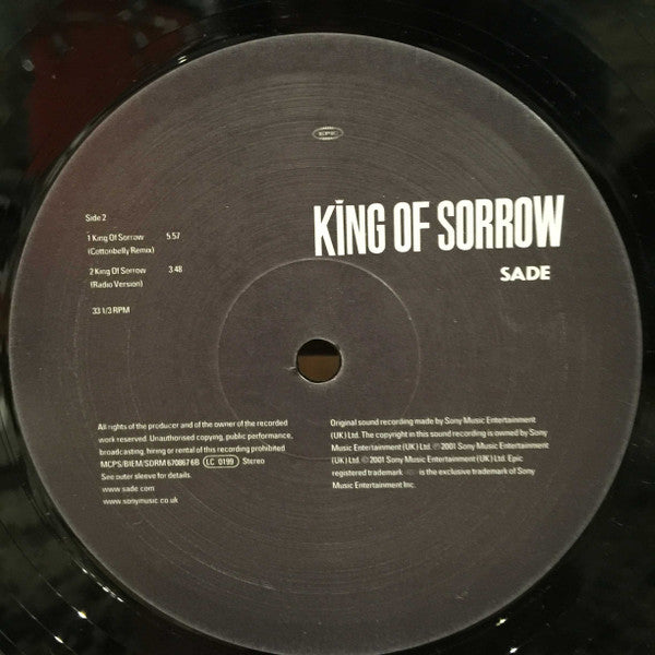 Release: King Of Sorrow-Vinyl-UK & Europe-2001-670867 6-540449