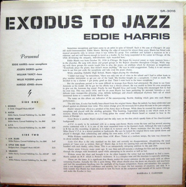 Release: Exodus To Jazz-Vinyl-US-1961-SR-3016, VJLP 3016-770994