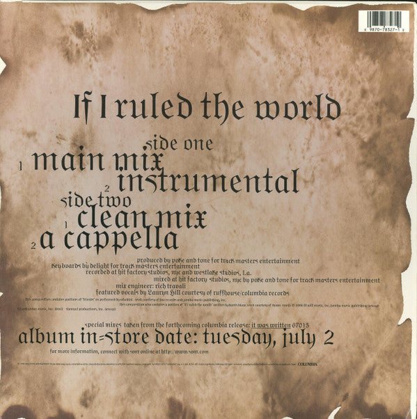 Master Release: If I Ruled The World (Imagine That) by Nas