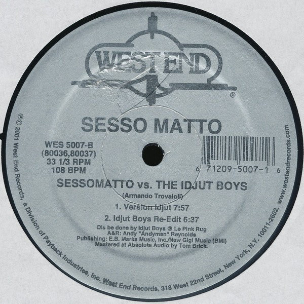 Release: Sessomatto-Vinyl-US-2001-WES 5007-112790