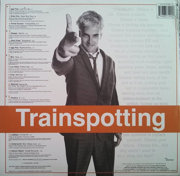 Release: Trainspotting (Music From The Motion Picture)-Vinyl-Europe-1996-EMC 3739, 7243 8 37190 1 3-300154
