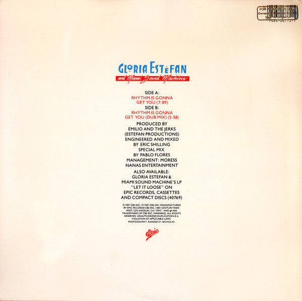 Release: Rhythm Is Gonna Get You-Vinyl-US-1987-49-06772-939383