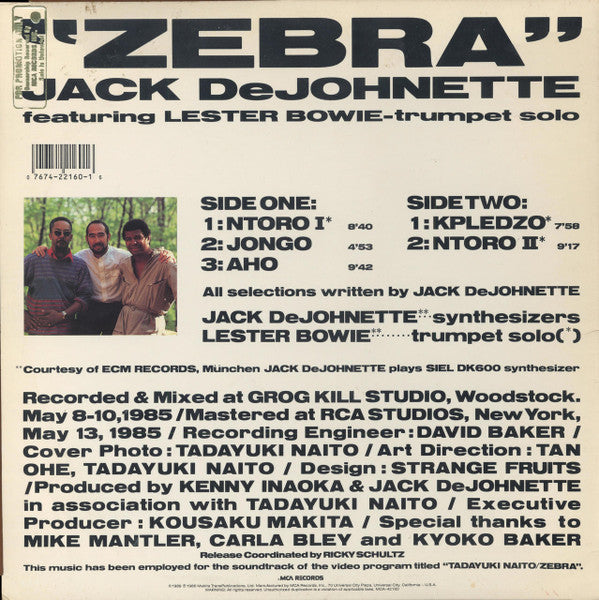 Master Release: Zebra by Jack DeJohnette