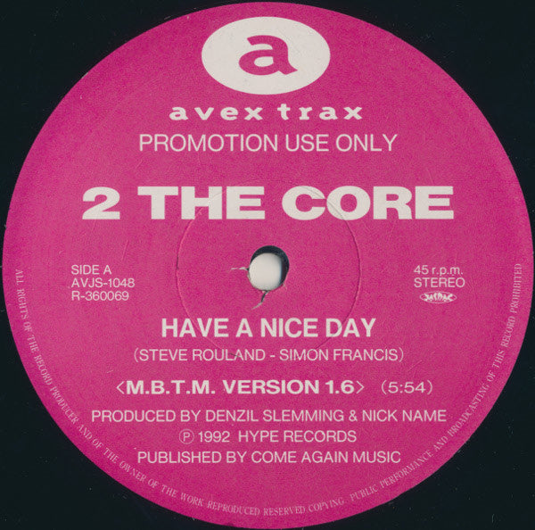 Release: Have A Nice Day-Vinyl-Japan-1992-AVJS-1048-142767