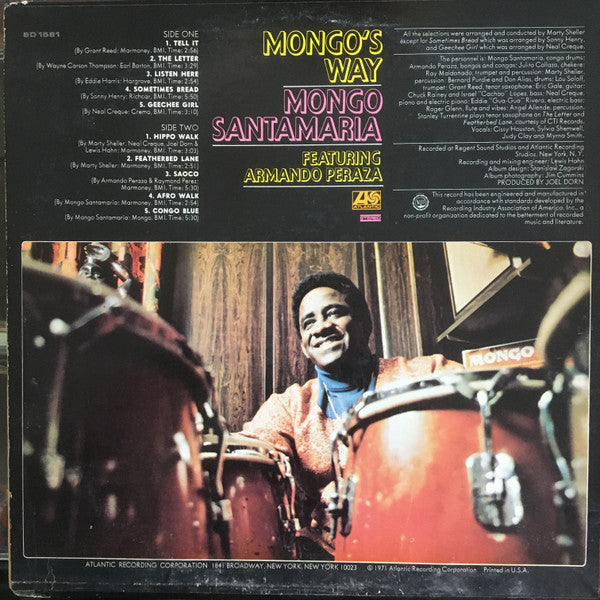 Release: Mongo's Way-Vinyl-US-1971-SD 1581-918337