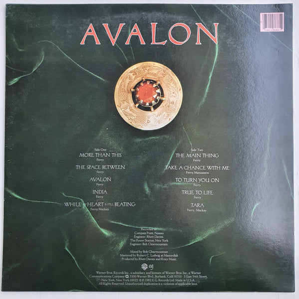 Release: Avalon-Vinyl-US-1982-1-23686, 1-23686, 9 23686-1, 9 23686-1-332617