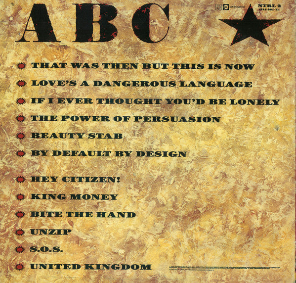 Release: Beauty Stab-Vinyl-UK-1983-NTRL 2, 814 661-1-110793