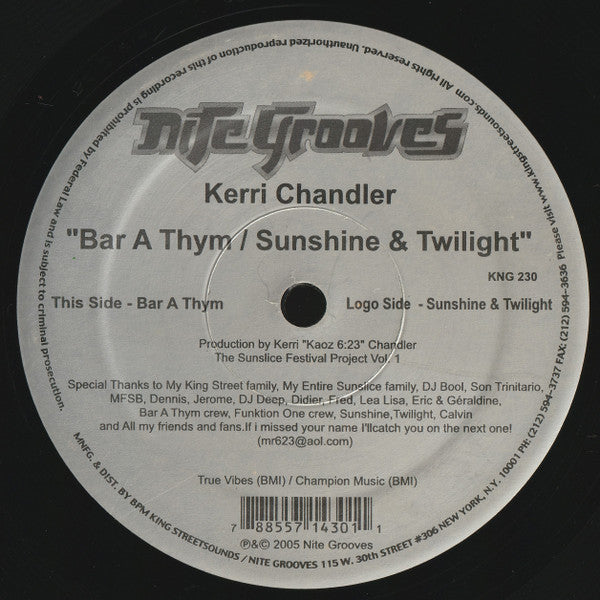Release: Bar A Thym / Sunshine & Twilight-Vinyl-US-2005-KNG 230-456916