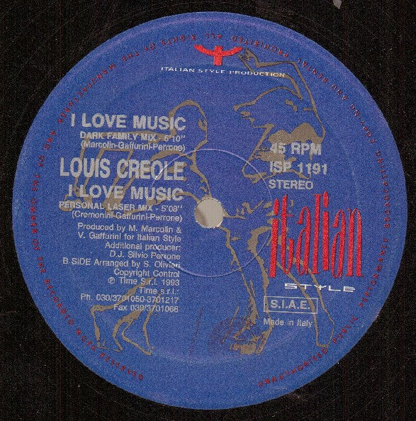 Master Release: I Love Music by Louis Creole