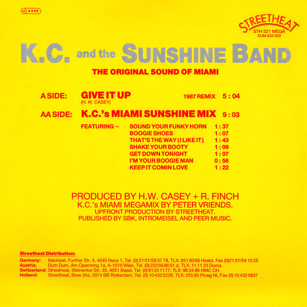 Release: KC's Miami Sunshine Mix-Vinyl-Europe-1987-STH 521 MEGA, DUM 633 520-526552