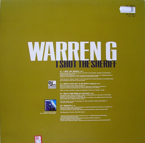 Release: I Shot The Sheriff-Vinyl-UK & Europe-1997-12 DEF 31, 574 097-1-342308
