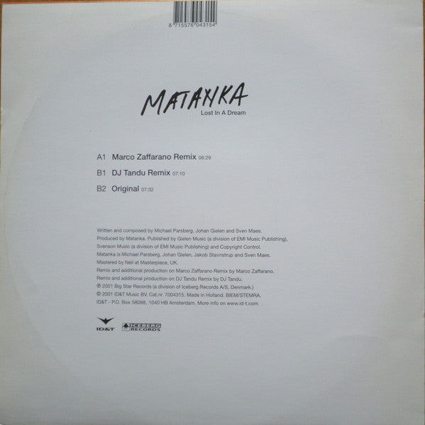 Master Release: Lost In A Dream (Danish Dance Awards Theme 2002) by Matanka