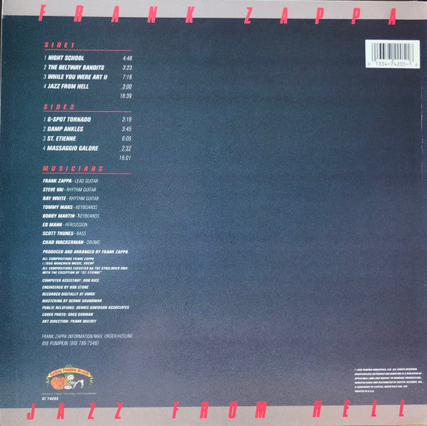 Release: Jazz From Hell-Vinyl-US-1986-ST 74205-233102