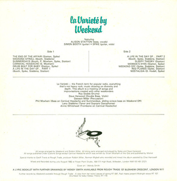 Release: La Varieté-Vinyl-UK-1982-ROUGH 39-783863