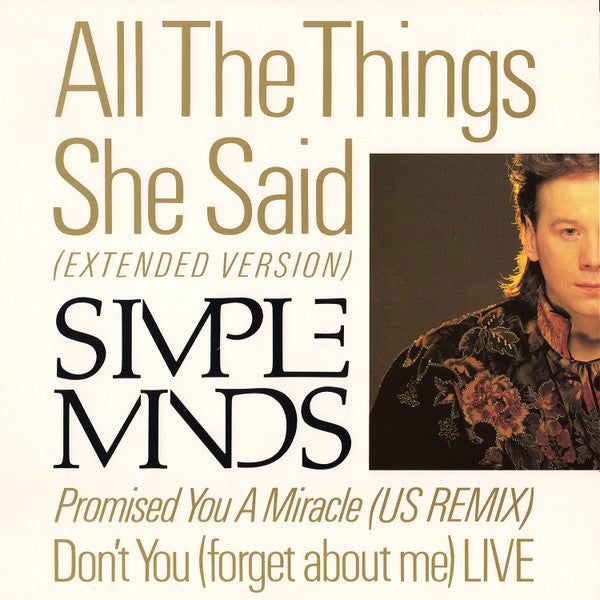 Master Release: All The Things She Said by Simple Minds