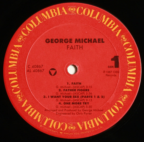 Release: Faith-Vinyl-US-1987-C 40867, OC 40867, 40867-S1, 40867-404532