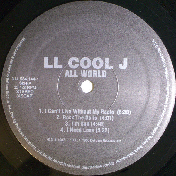Release: All World-Vinyl-US-1996-314 534 125-1, 314 534 144-1, 314 534 145-1-201845