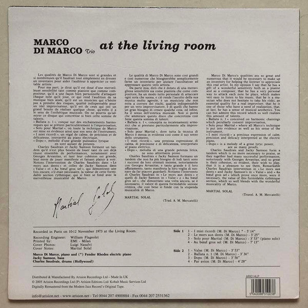 Master Release: At The Living Room by Marco Di Marco Trio