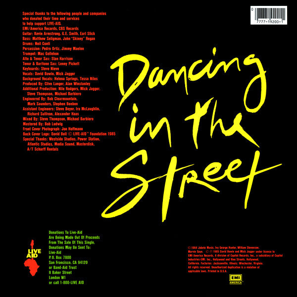 Release: Dancing In The Street-Vinyl-US-1985-V-19200-560346