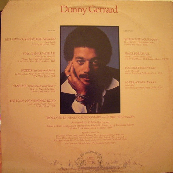 Release: Donny Gerrard-Vinyl-US-1976-G-1002-225187