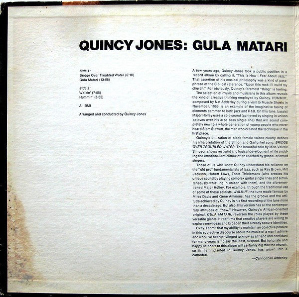 Release: Gula Matari-Vinyl-US-1970-SP-3030, SP 3030-913321