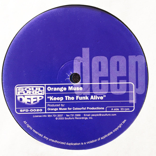 Master Release: Keep The Funk Alive by Orange Muse