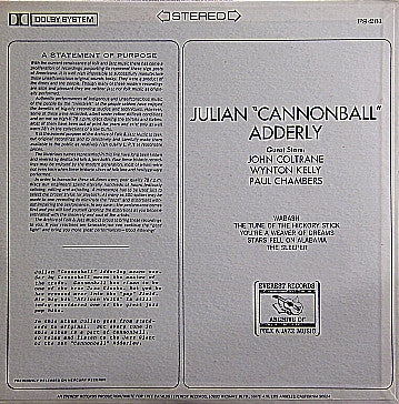 Release: Julian "Cannonball" Adderly-Vinyl-US-1973-FS-261-587601