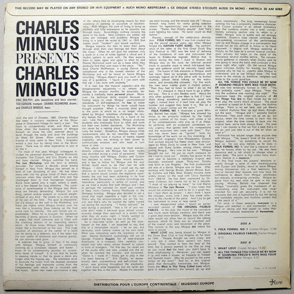 Release: Presents Charles Mingus-Vinyl-France-None-30 AM 6082-838012