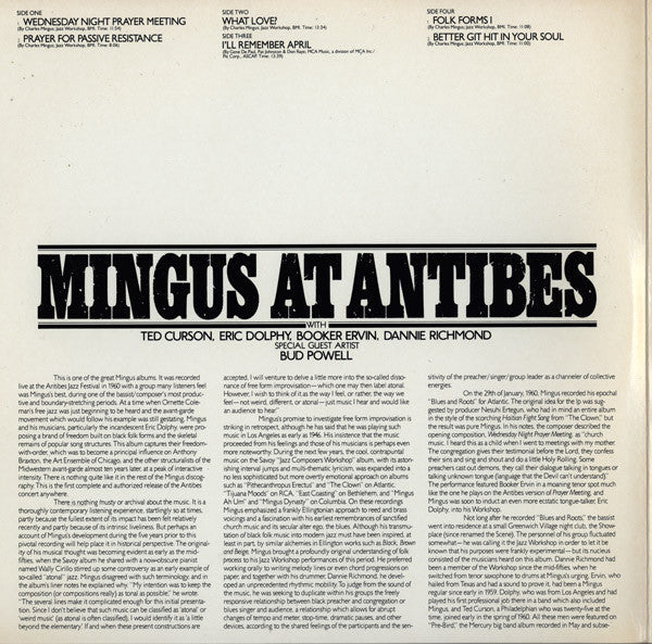 Release: Mingus At Antibes-Vinyl-US-1979-SD 2-3001-604642