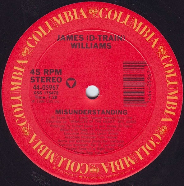 Release: Misunderstanding-Vinyl-US-1986-44-05967-418555