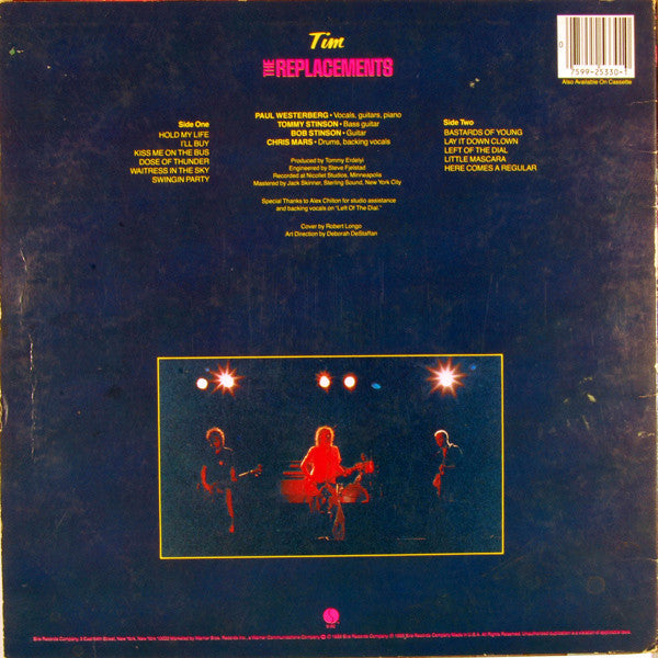 Release: Tim-Vinyl-US-1985-9 25330-1, 1-25330-995839
