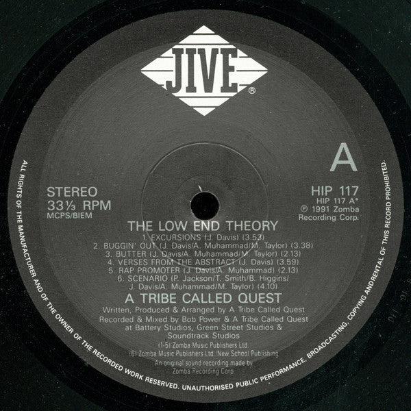 Release: The Low End Theory-Vinyl-UK-1991-HIP 117-362487