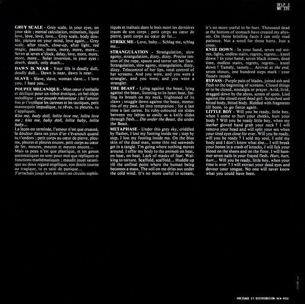 Release: Poupée Mécanique-Vinyl-France-1987-DFLP 3-326136